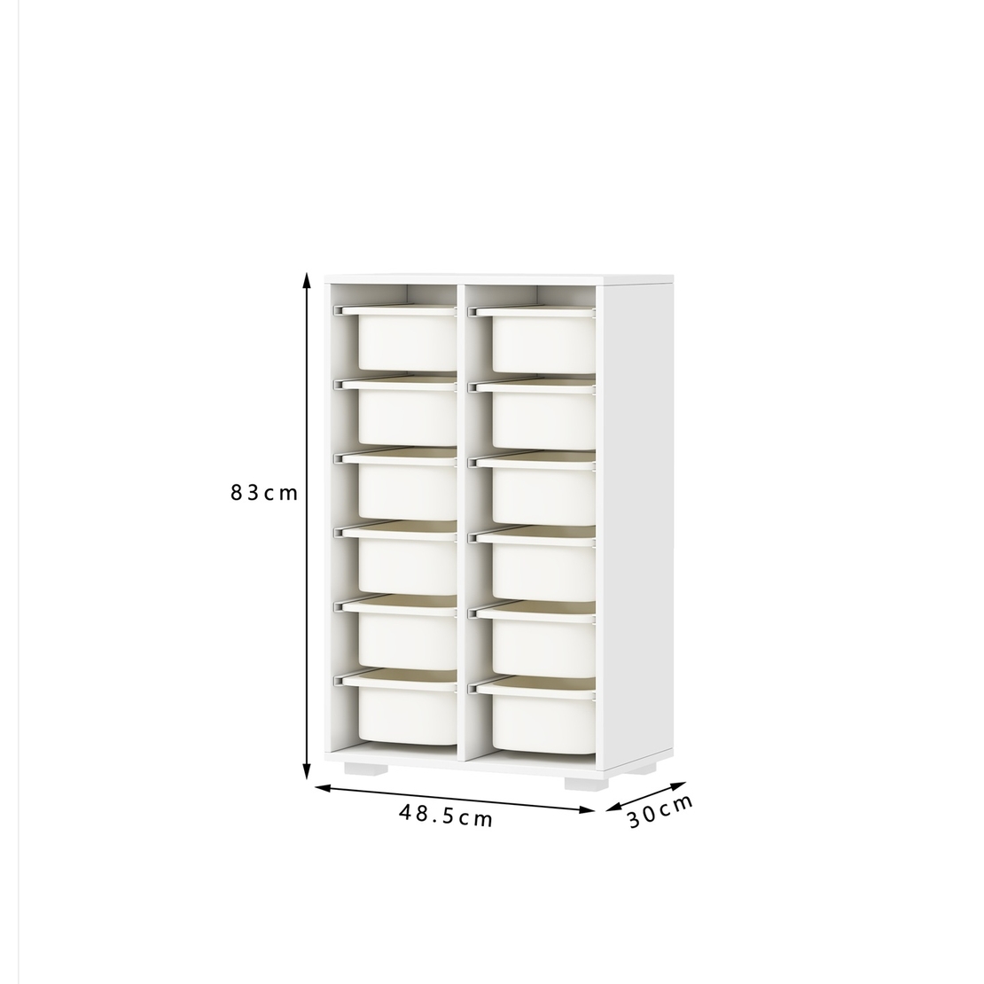שידת איחסון מכלים בגוון לבן דגם בר BAR