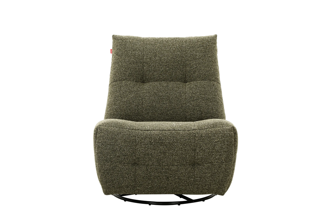 כורסת טלוויזיה מסתובבת עם מנגנון נדנוד והדום נשלף דגם ליאור ירוק