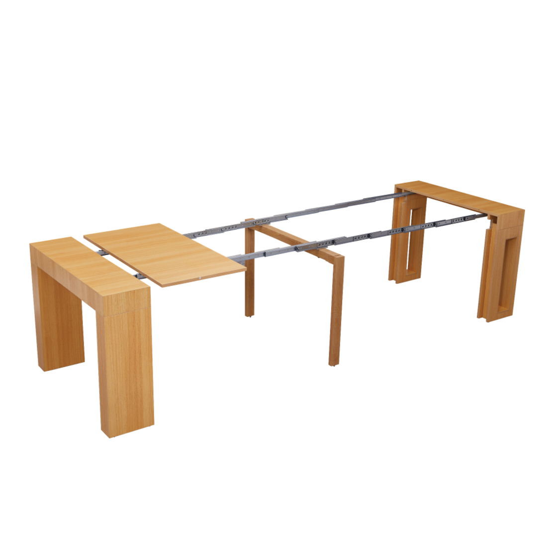 קונסולה נפתחת לפינת אוכל 3 מטר דגם הרמס Hermes עץ טבעי | מבית WOODY