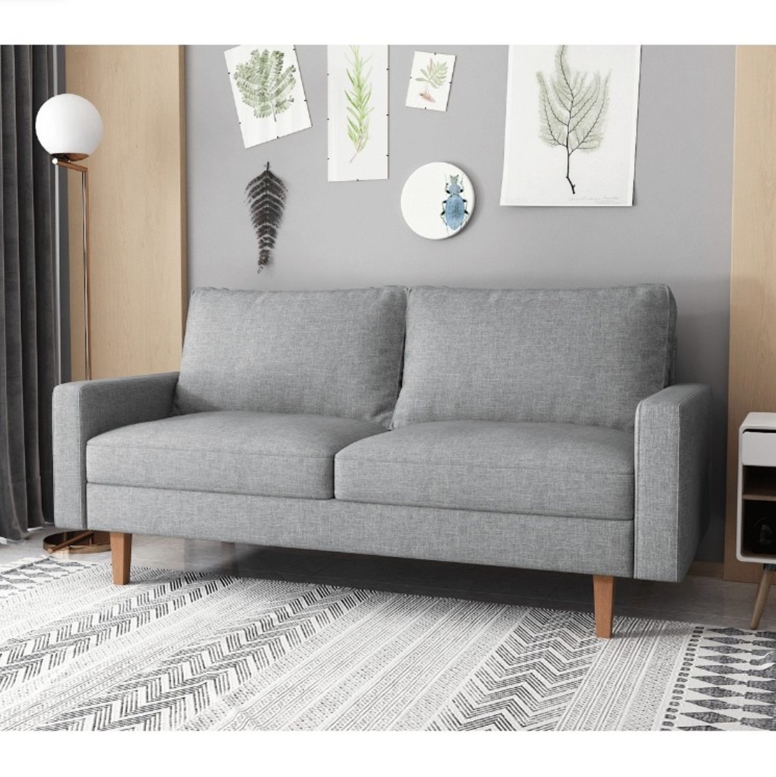 ספה תלת מושבית מעוצבת דגם לרה LARA אפור בהיר