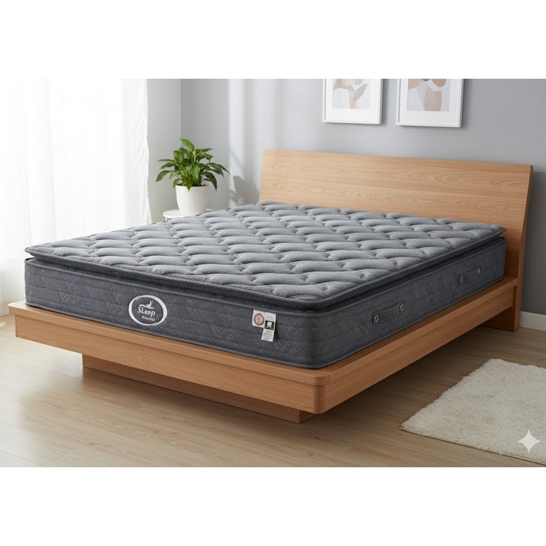 מזרן זוגי אורתופדי עם קפיצים מבודדים ופילוטופ דגם סליפטק SLEEPTECH