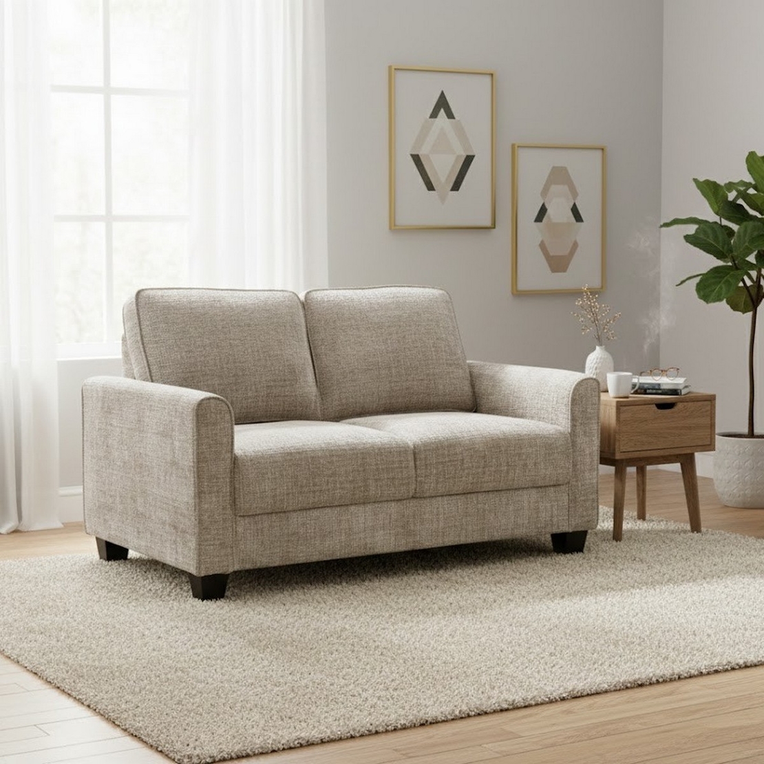 סלון 3+2 מערכת ישיבה כוללת זוג ספות דגם רינו RINO בז'