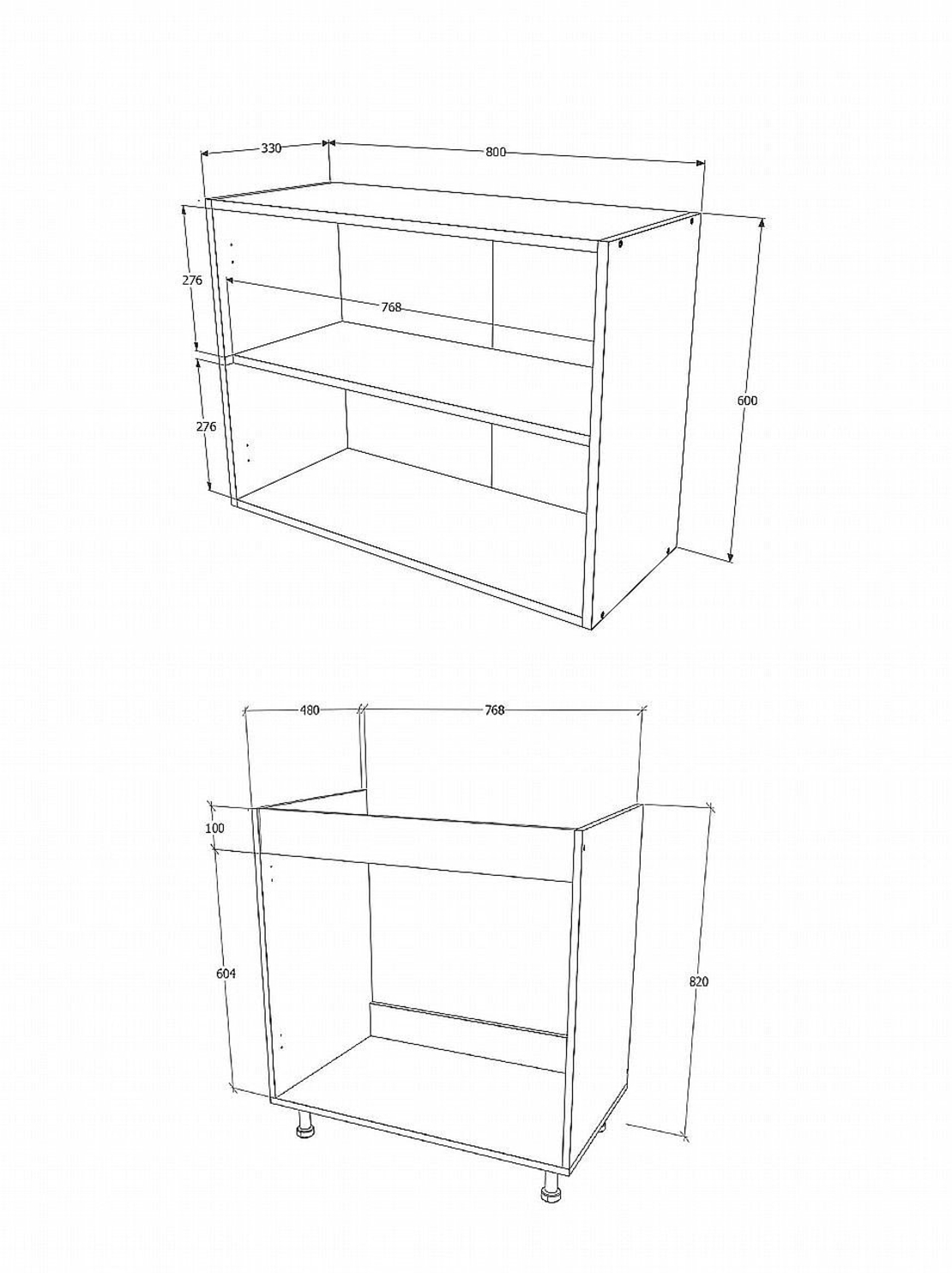 ארונות מטבח מודרני ברוחב 80 כולל כיור נירוסטה דגם נאפולי Napoli אלון