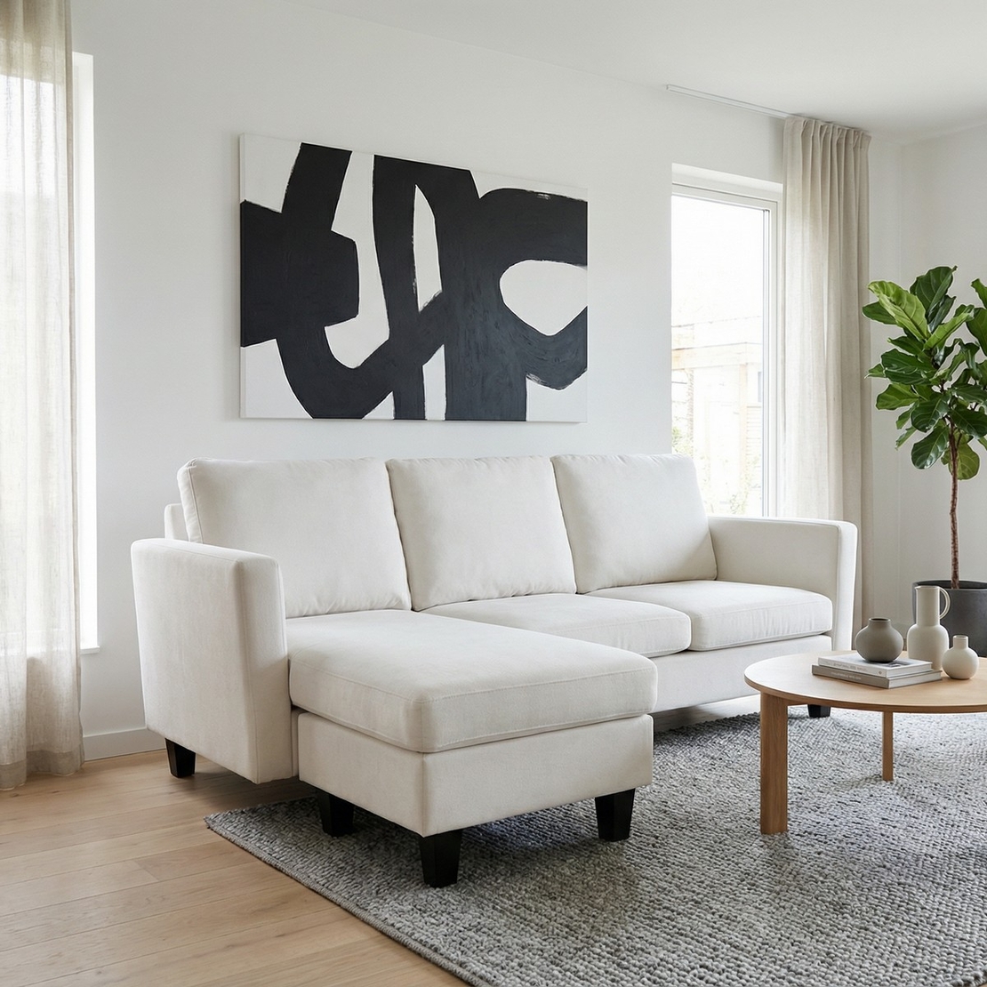 סלון פינתי מודולרי קומפקטי דגם פימס PIMS בז'