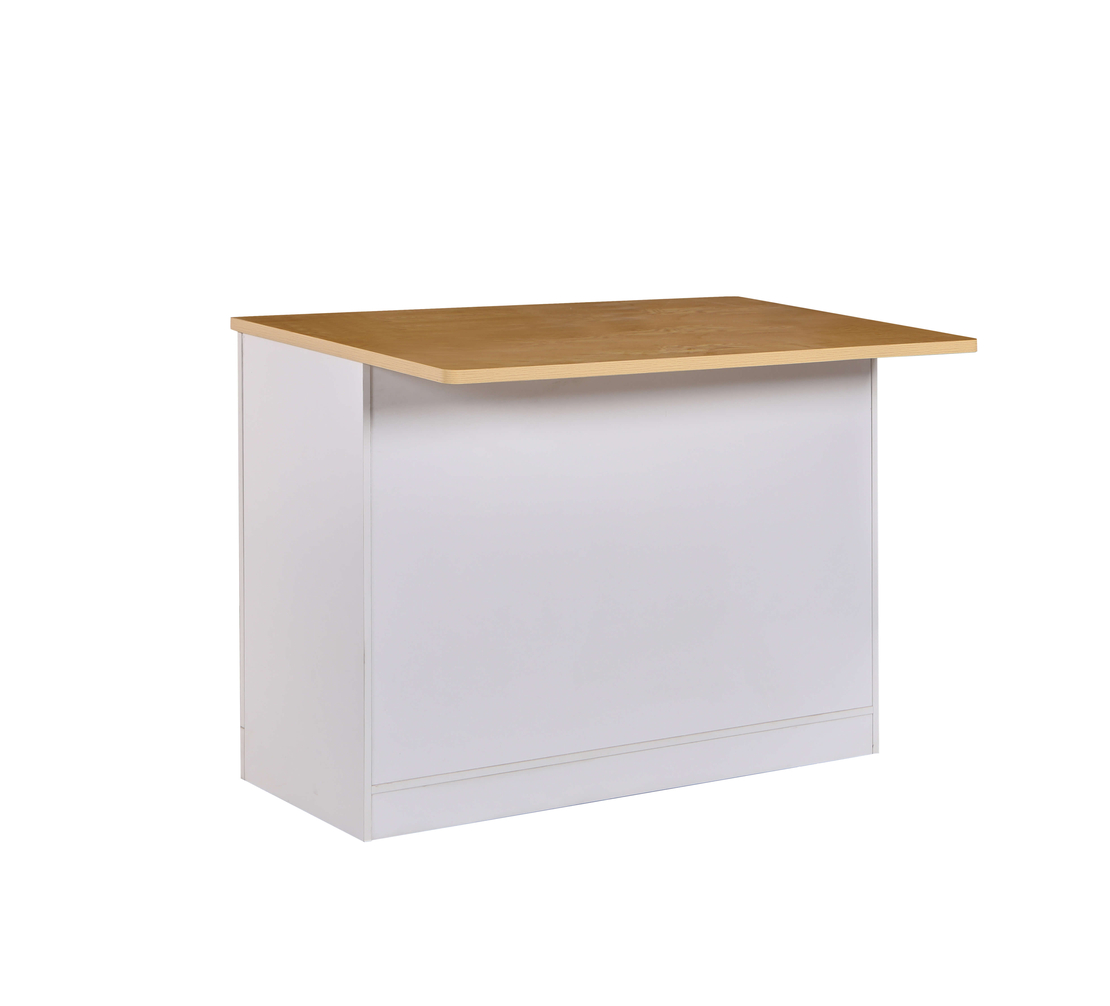 אי למטבח משולב שולחן בר דגם לורן Loren Open לבן משולב עץ | מבית WOODY