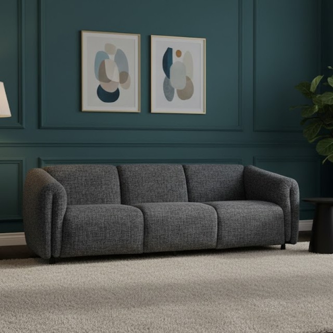 ספה תלת מושבית רחבה דגם סטינגר STINGER אפור