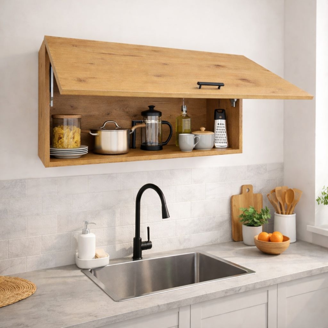 ארון שרות עליון למטבח קלאפה ברוחב 90 דגם רומי אלון