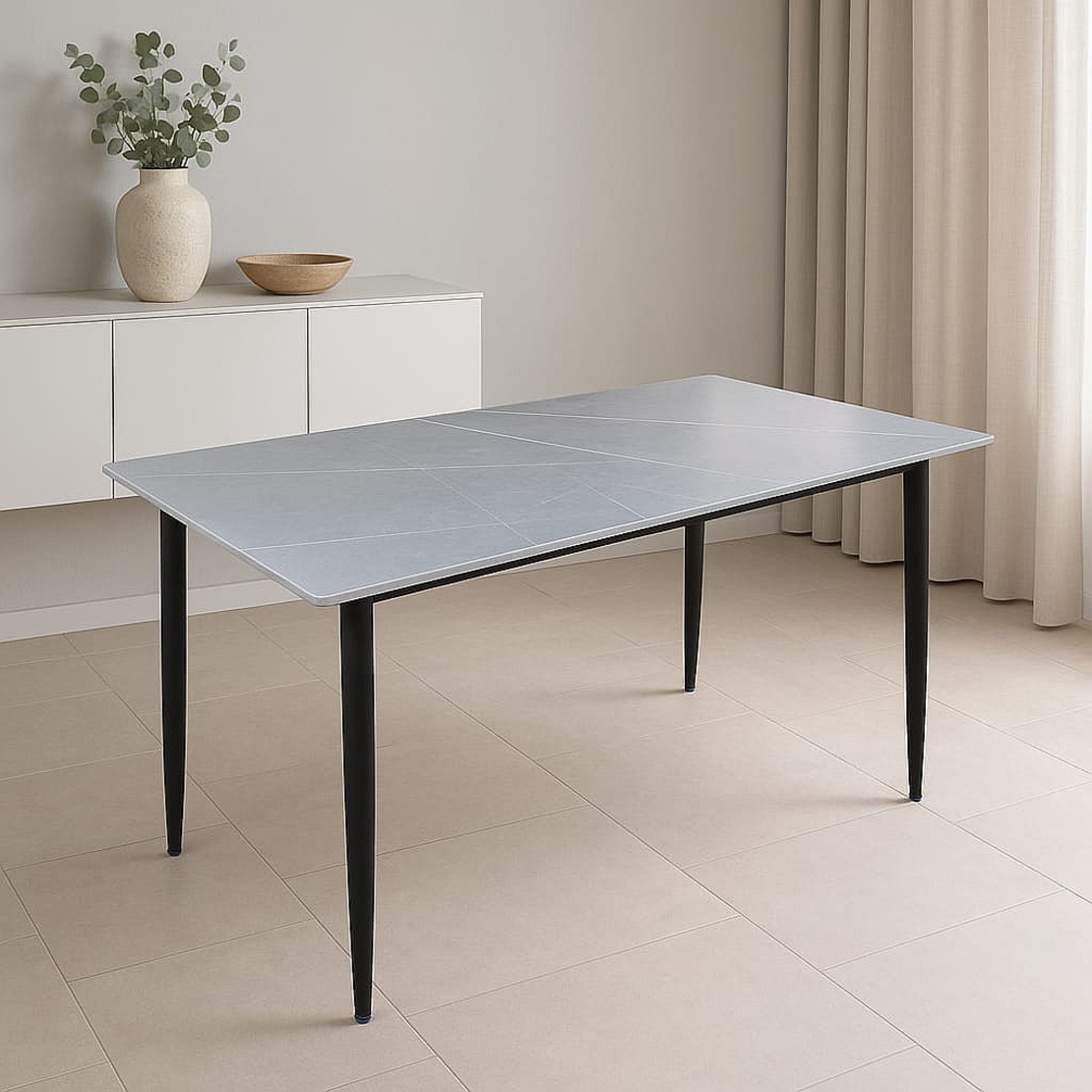 פינת אוכל מקרמיקה אפורה 120/70 ס