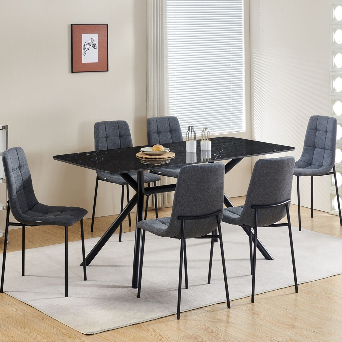 כסא מרופד דגם רון RON אפור בהיר