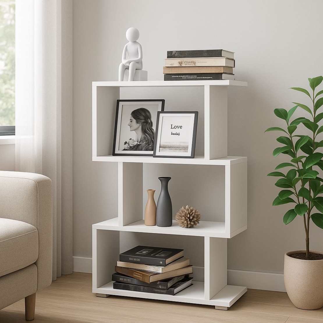 שידה כוורת זיגזג דגם גליל GALIL לבן