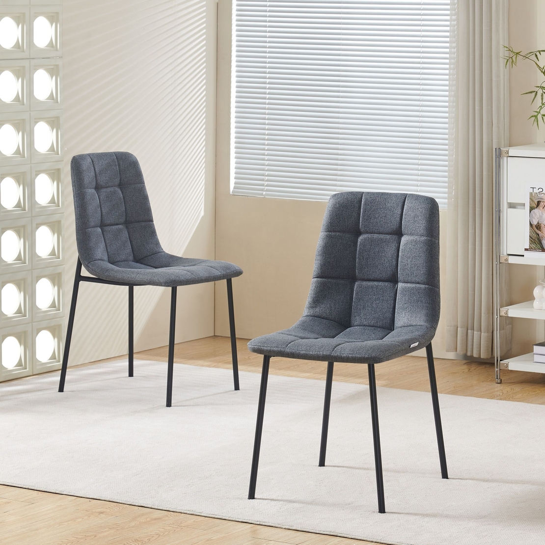 כסא מרופד דגם רון RON אפור בהיר