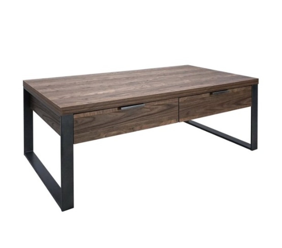 שולחן קפה מעוצב עם מגירות דגם לולה אגוז