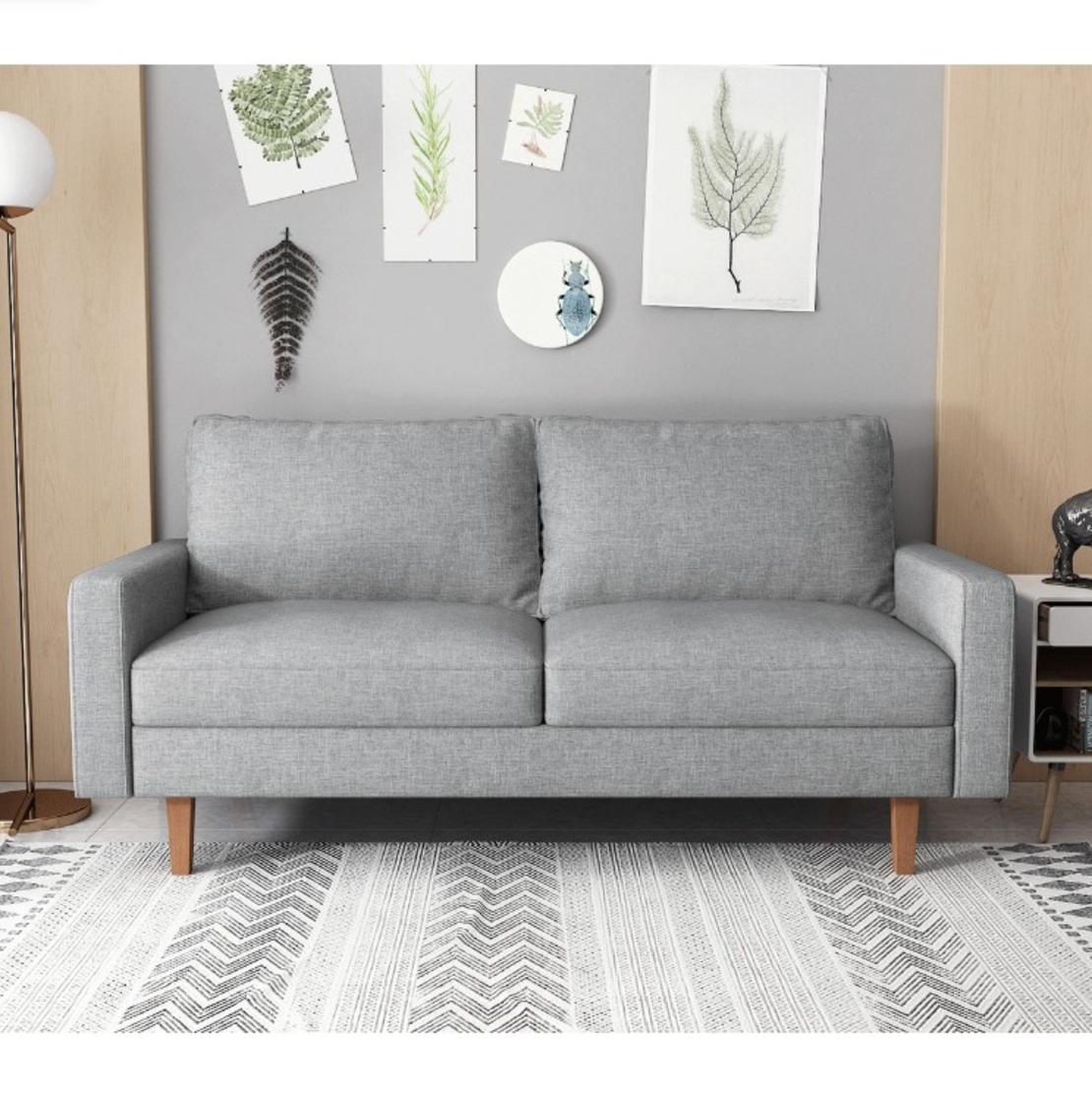 ספה תלת מושבית מעוצבת דגם לרה LARA אפור בהיר