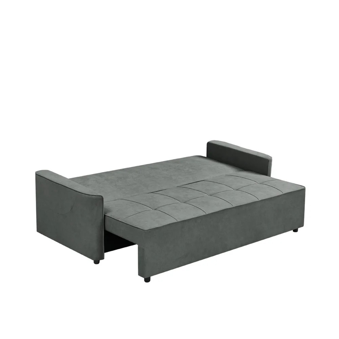 ספה מעוצבת נפתחת למיטה זוגית עם ארגז מצעים דגם ספידי אפור