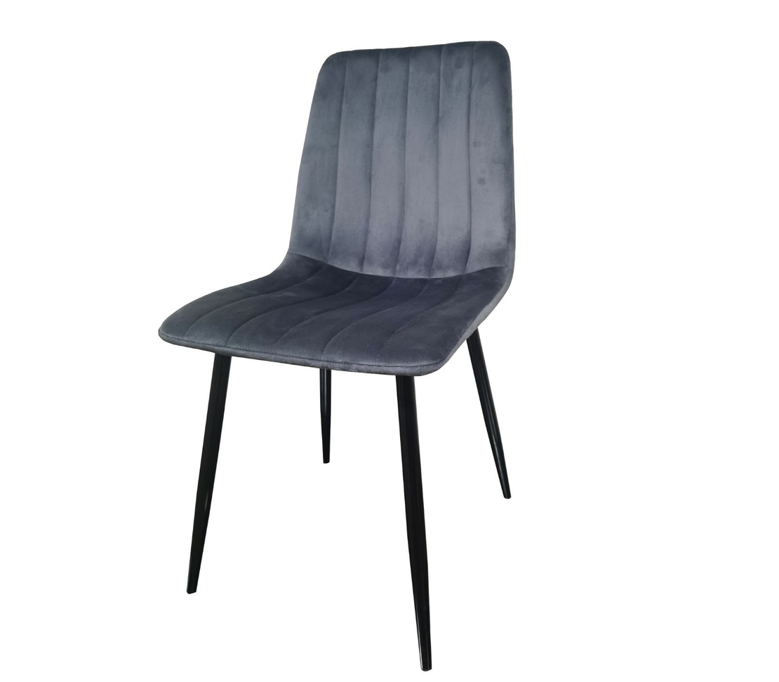 רביעיית כיסאות מרופדים דגם ריביירה Riviera אפור כהה