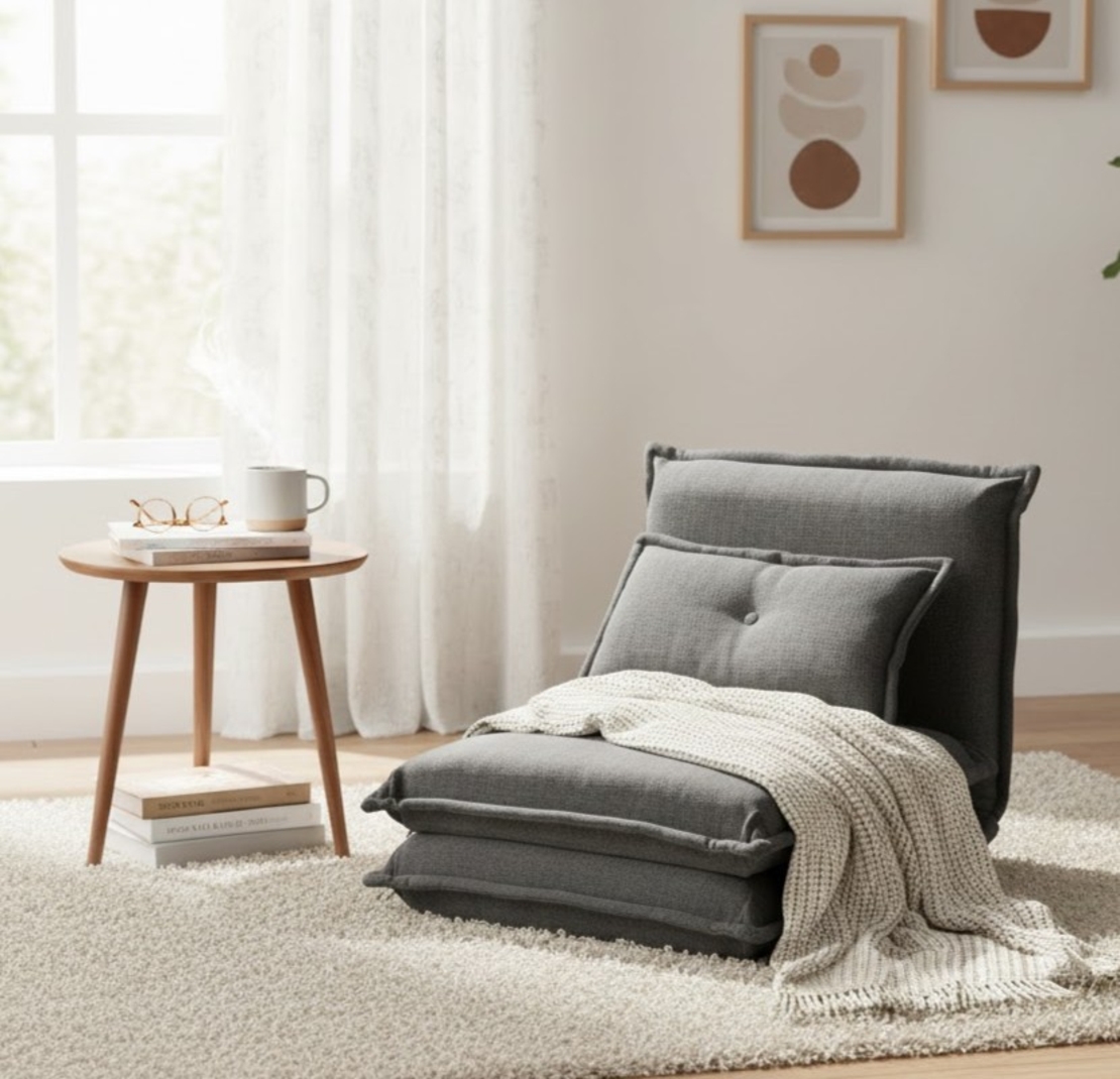 כורסא נפתחת למיטת יחיד דגם לוטוס LOTOS אפור