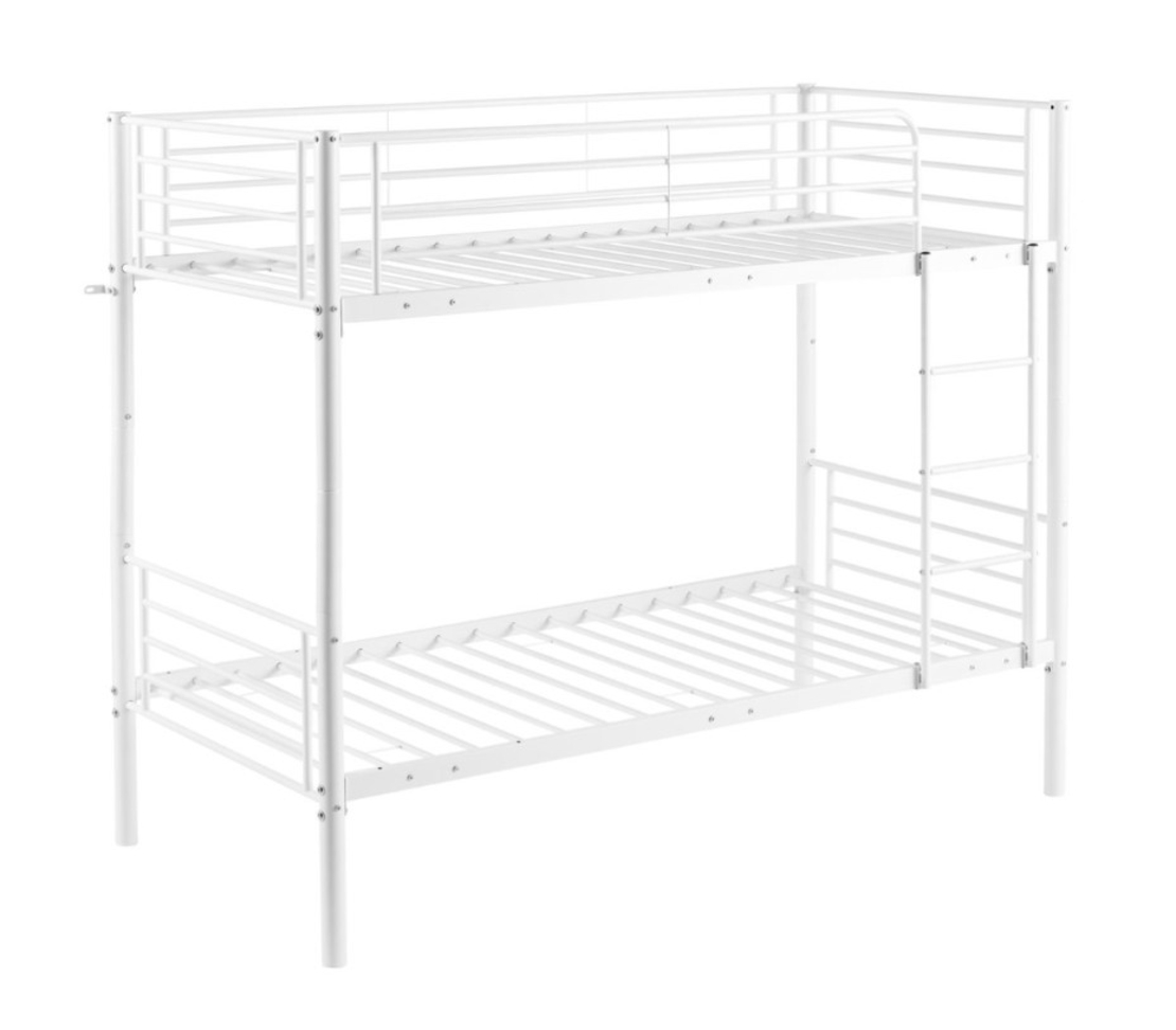 מיטת קומותיים ממתכת דגם דואט Duet לבן