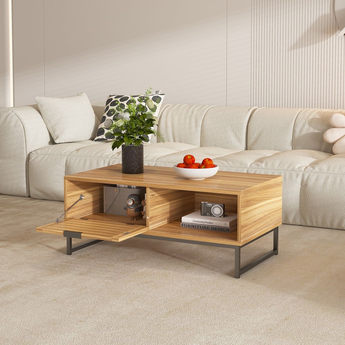 שולחן סלון בגוון אלון דגם פלאשינג FLUSHING