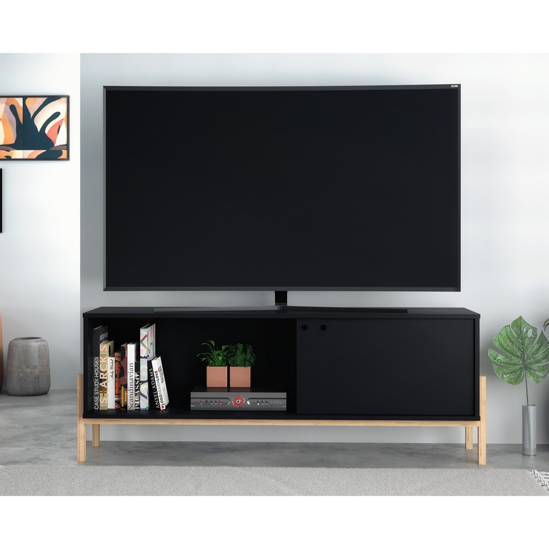 מזנון טלוויזיה רוחב 140 דגם מיסטרל MISTRAL שחור