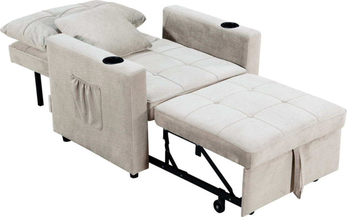 כורסת מיטה נפתחת דגם ליבורנו Livorno אפור בהיר