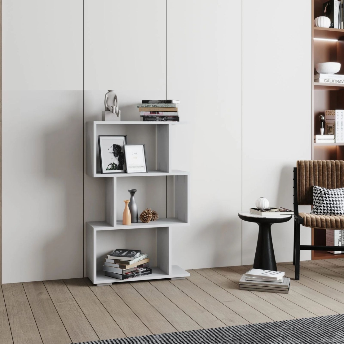 שידה כוורת זיגזג דגם גליל GALIL לבן