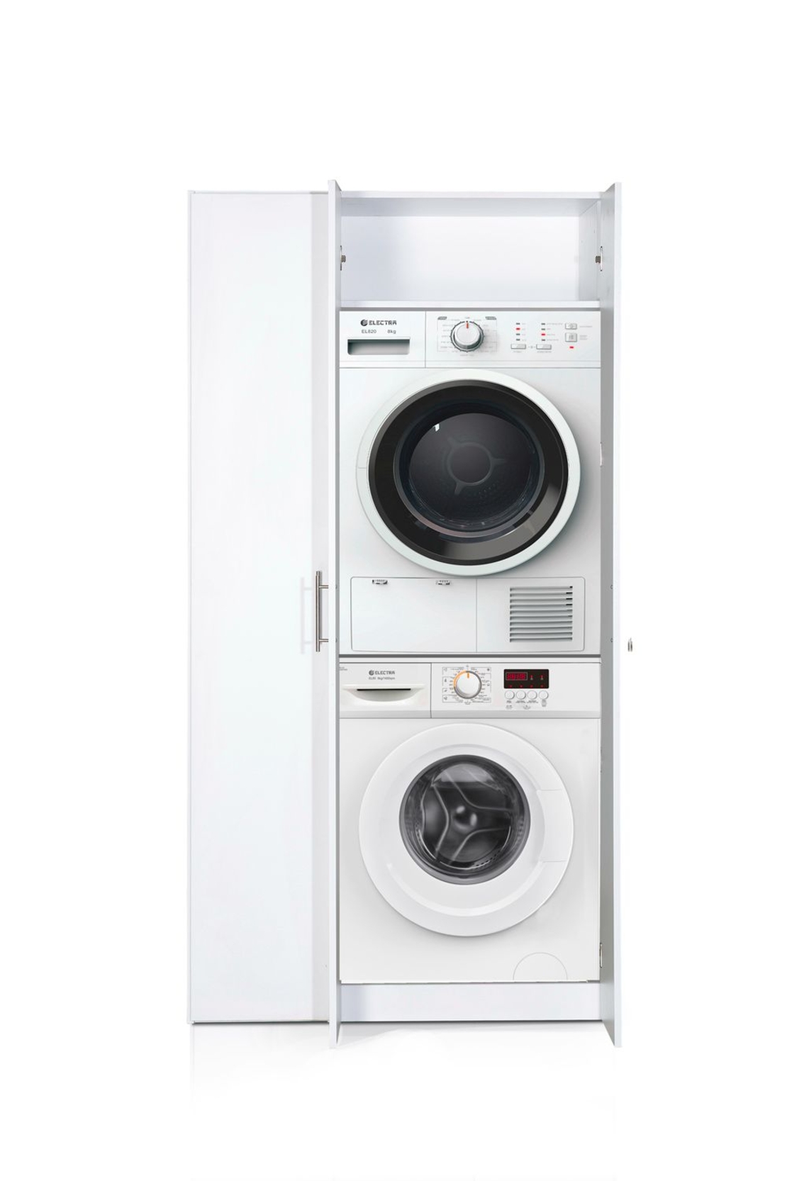 ארון שירות 3 דלתות למכונת כביסה ולמייבש דגם אופיר 413 מבית יראון YIRON - תוצרת ישראל