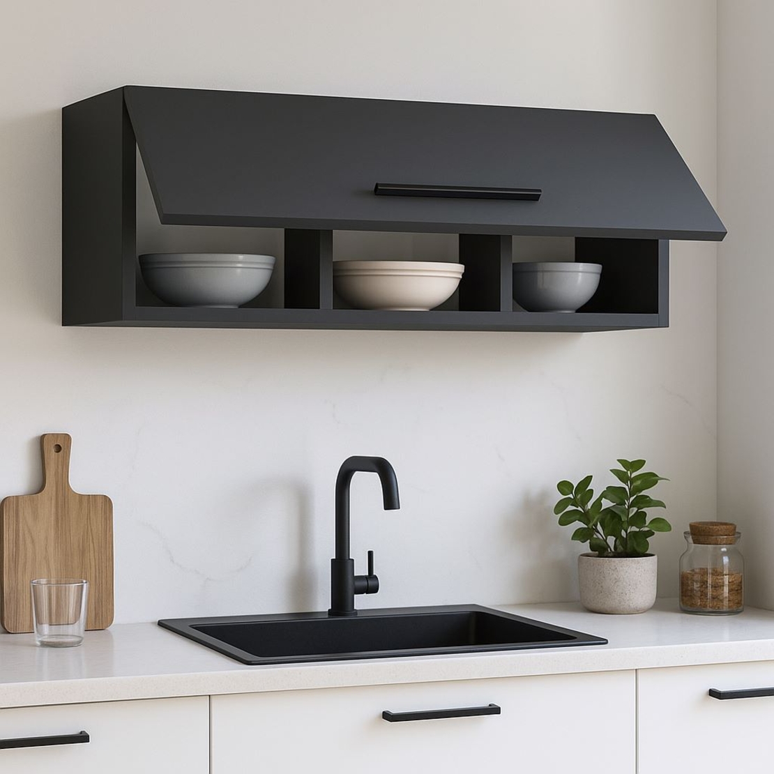 ארונית קלאפה 95/30 לתלייה לאורך או לרוחב דגם רונית RONIT אפור פחם