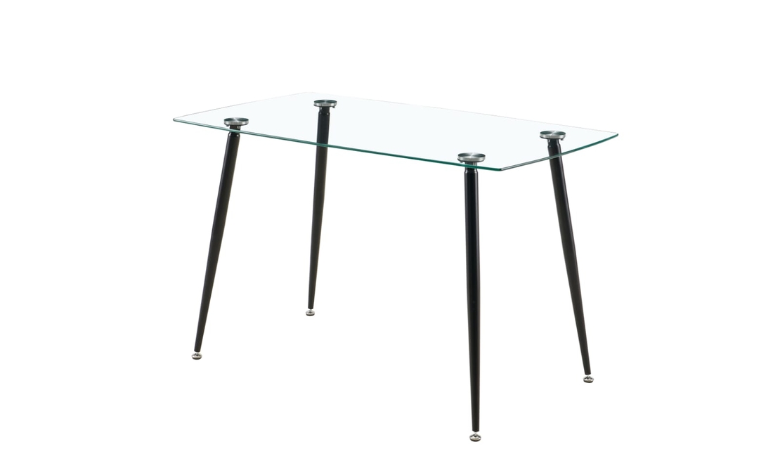 פינת אוכל מלבנית מזכוכית מחוסמת כולל 4 כסאות דגם קמפוס