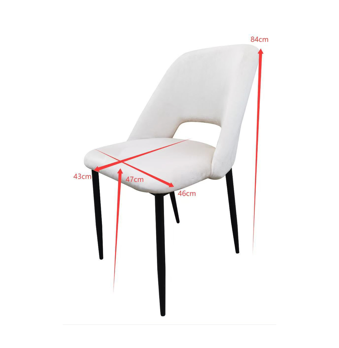 כיסא פינת אוכל איכותי מבד קטיפה רחיץ ודוחה כתמים דגם סטאר קרם