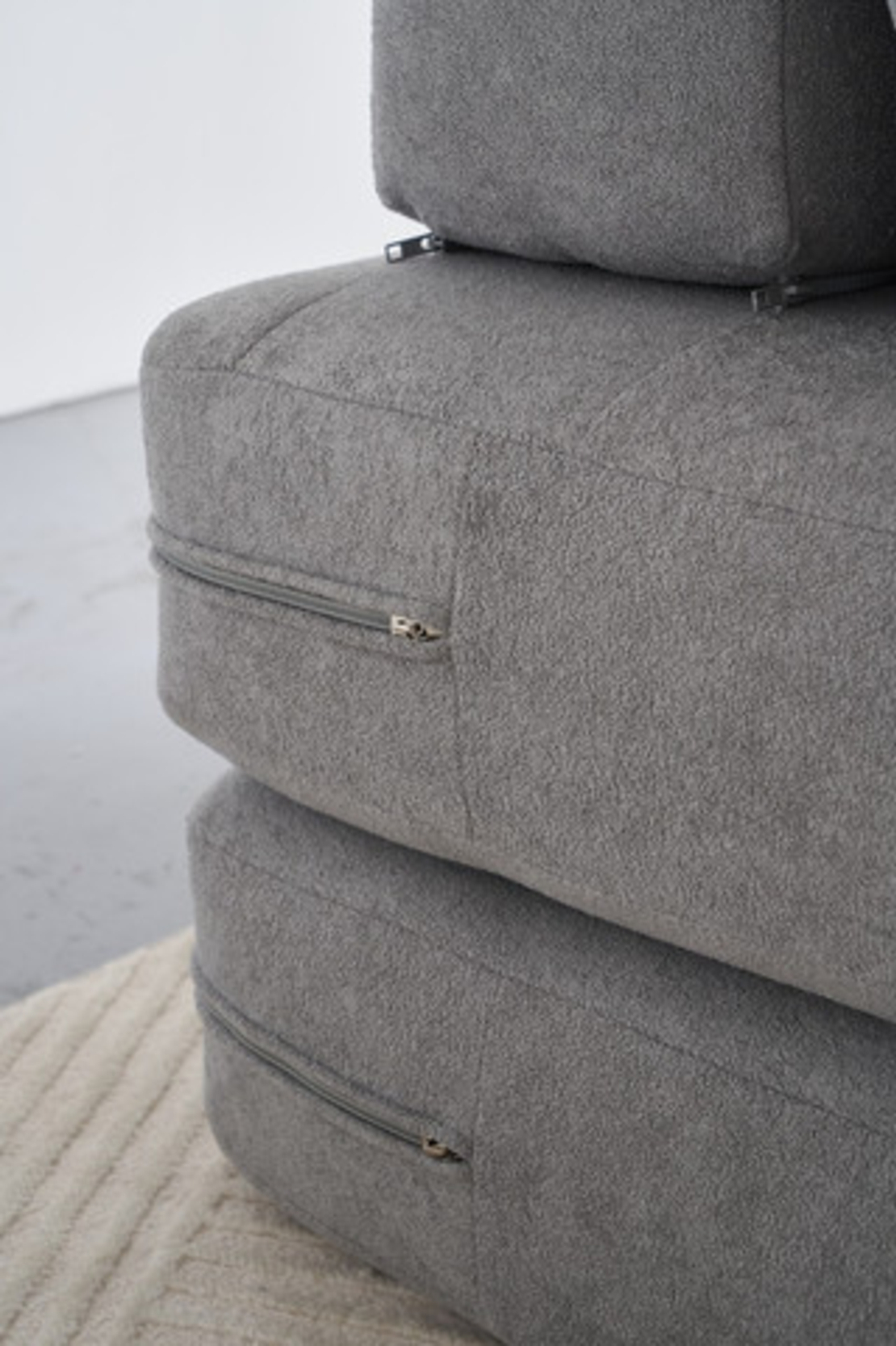 כורסא נפתחת למיטת יחיד דגם אתנה ATENA אפור בהיר