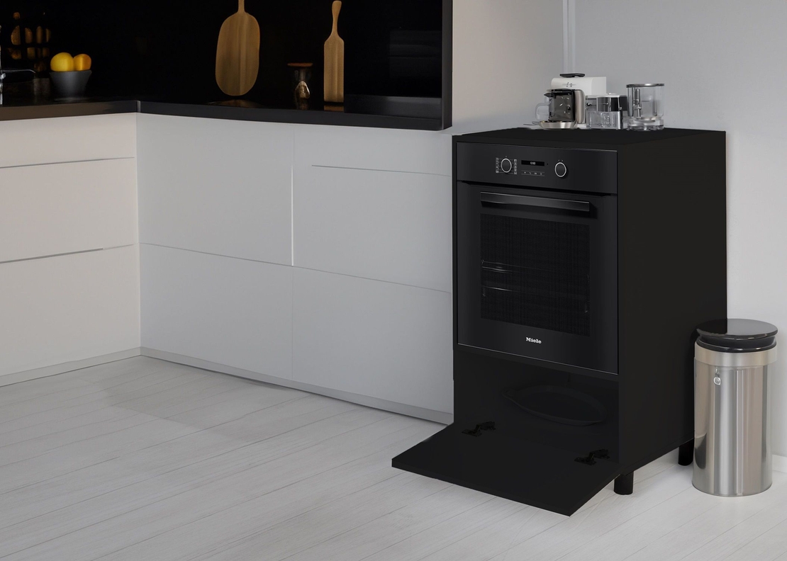 ארון שירות לתנור בילט אין דגם קיסר שחור