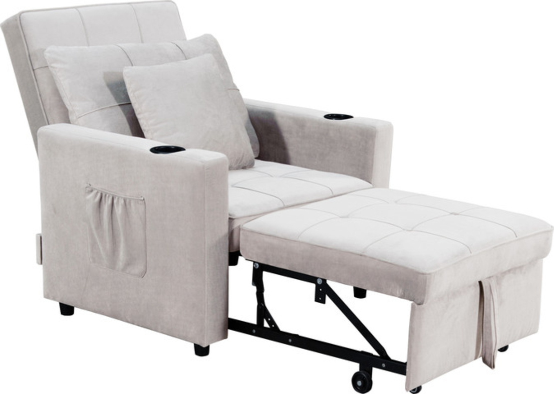 כורסת מיטה נפתחת דגם ליבורנו Livorno אפור בהיר