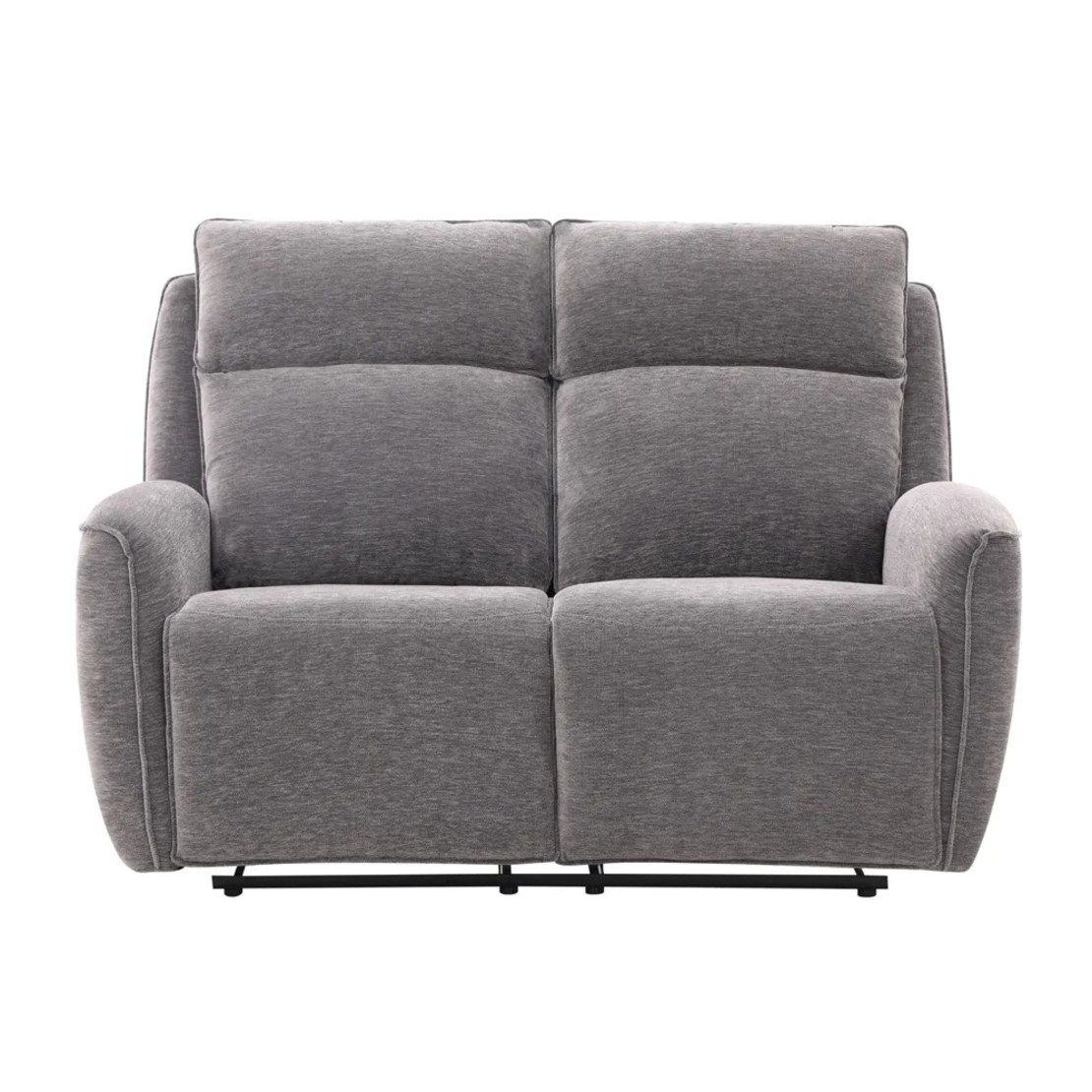 ספה דו מושבית מבד עם 2 הדומים נשלפים דגם פיראוס אפור