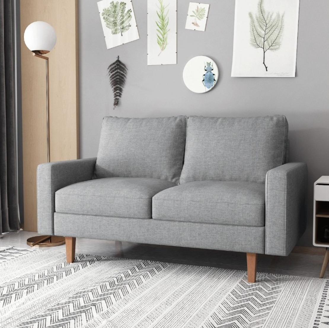 ספה דו-מושבית מעוצבת דגם לרה LARA אפור בהיר