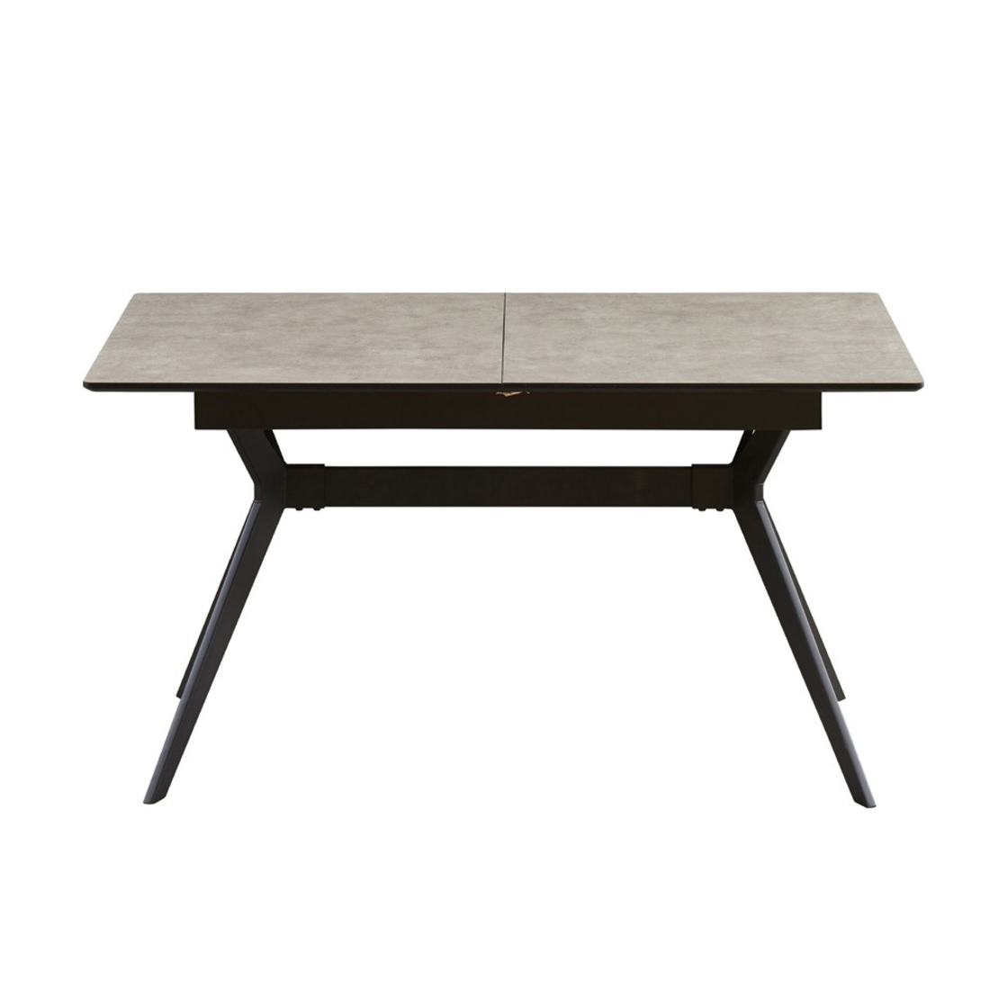 שולחן אוכל נפתח 1.4-2.4 מ' עם רגלי ברזל דגם סנטוריני-אפור