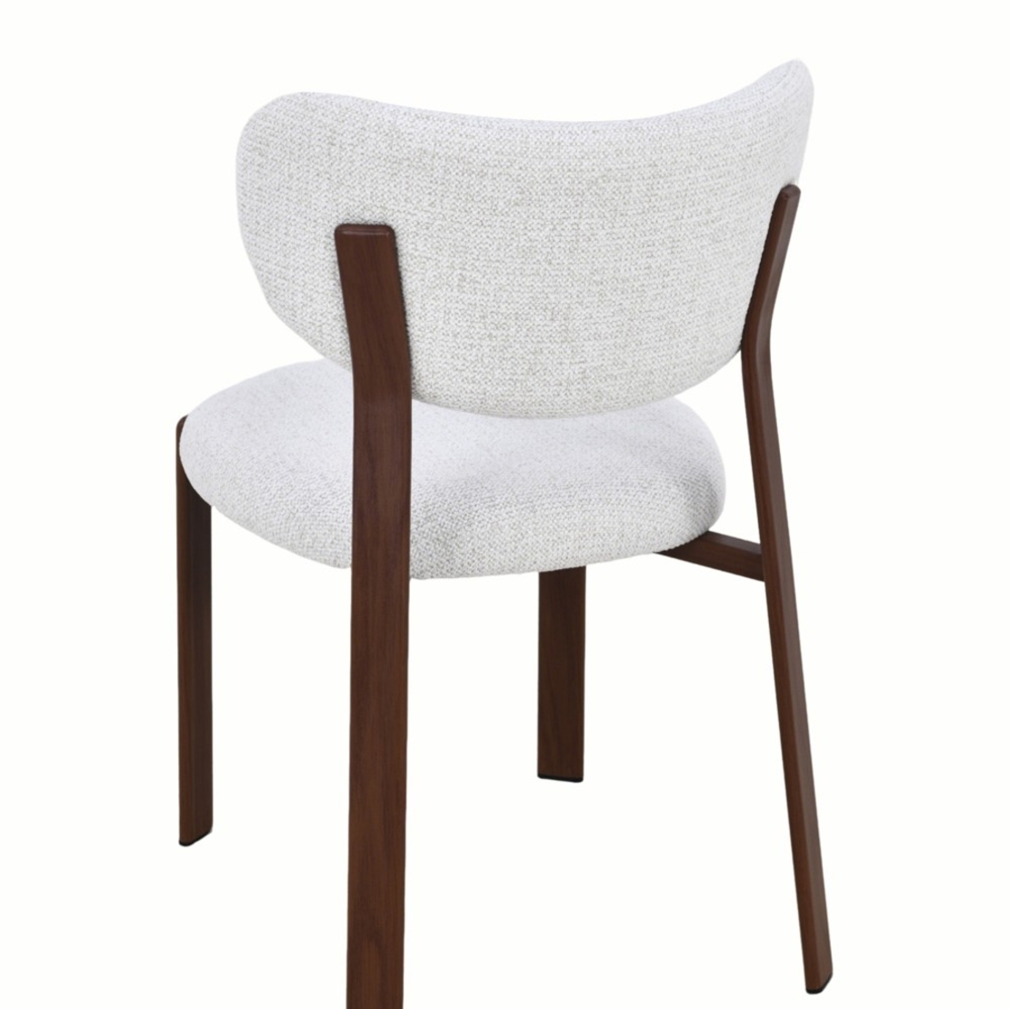 זוג כסאות לפינת אוכל מרופדים בד רחיץ דגם דורי רגל אגוז