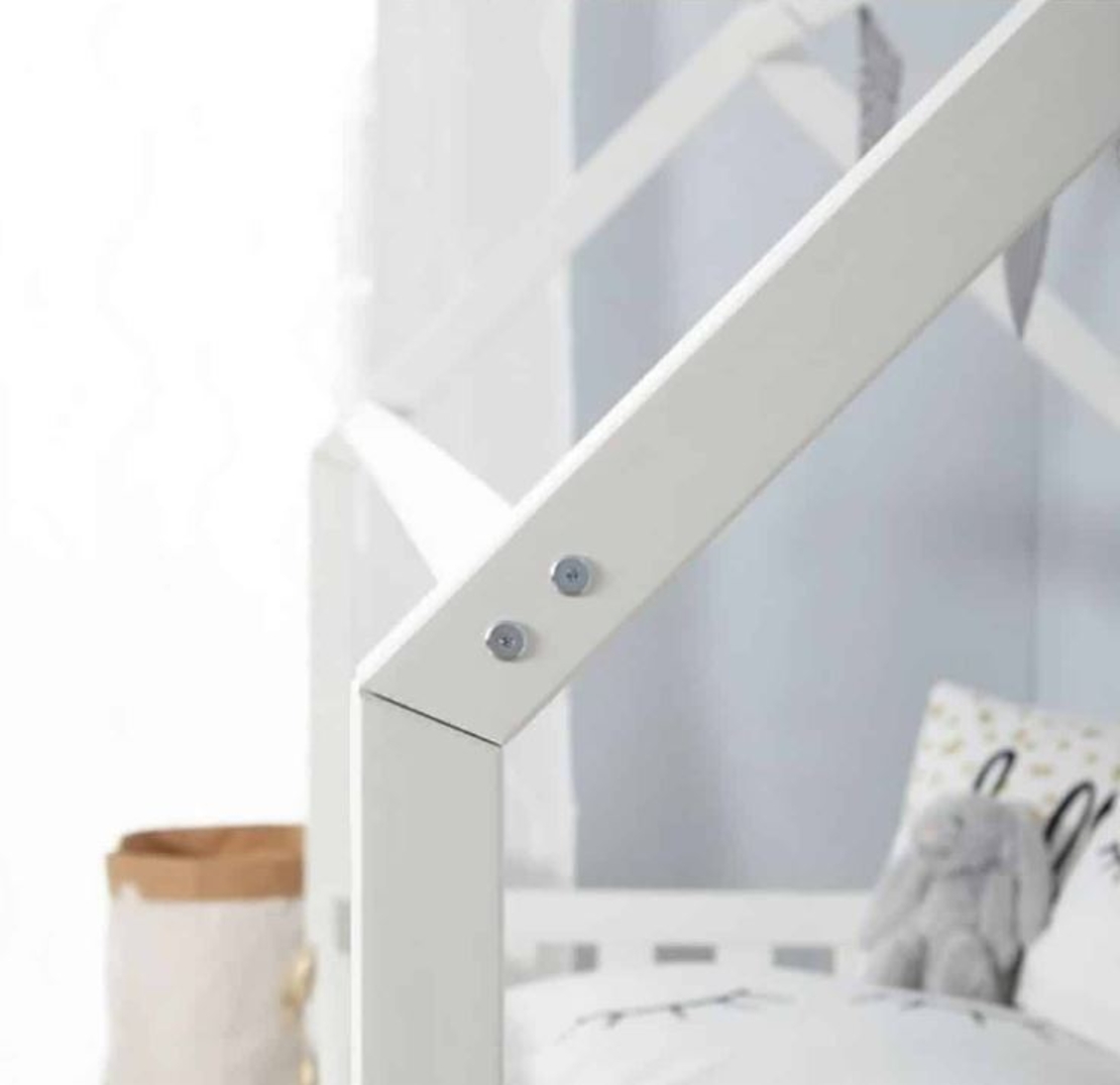 מיטת ילדים בצורת בית כוללת מזרנים מעקה בטיחות ומיטת חבר דגם טדי TEDDY