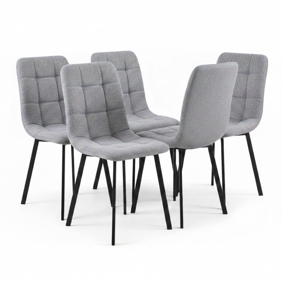 פינת אוכל שולחן קרמיקה 140 ס”מ ו4 כסאות דגם קאנטונה CANTONA כסא אפור