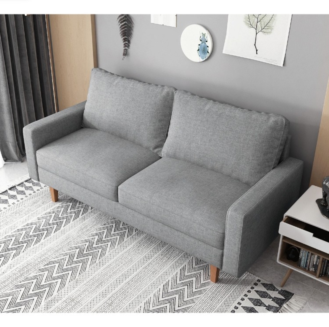 ספה תלת מושבית מעוצבת דגם לרה LARA אפור בהיר