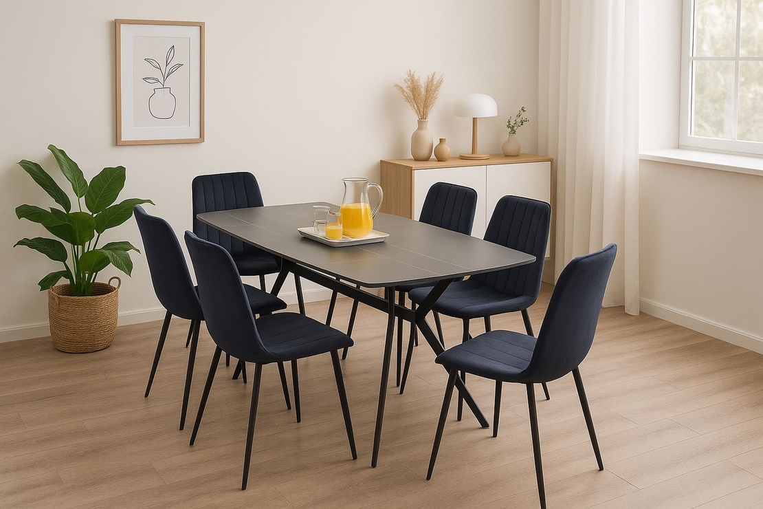 פינת אוכל מקרמיקה דגם טוסקנה 140X80 ס