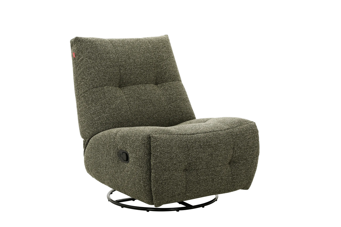 כורסת טלוויזיה מסתובבת עם מנגנון נדנוד והדום נשלף דגם ליאור ירוק