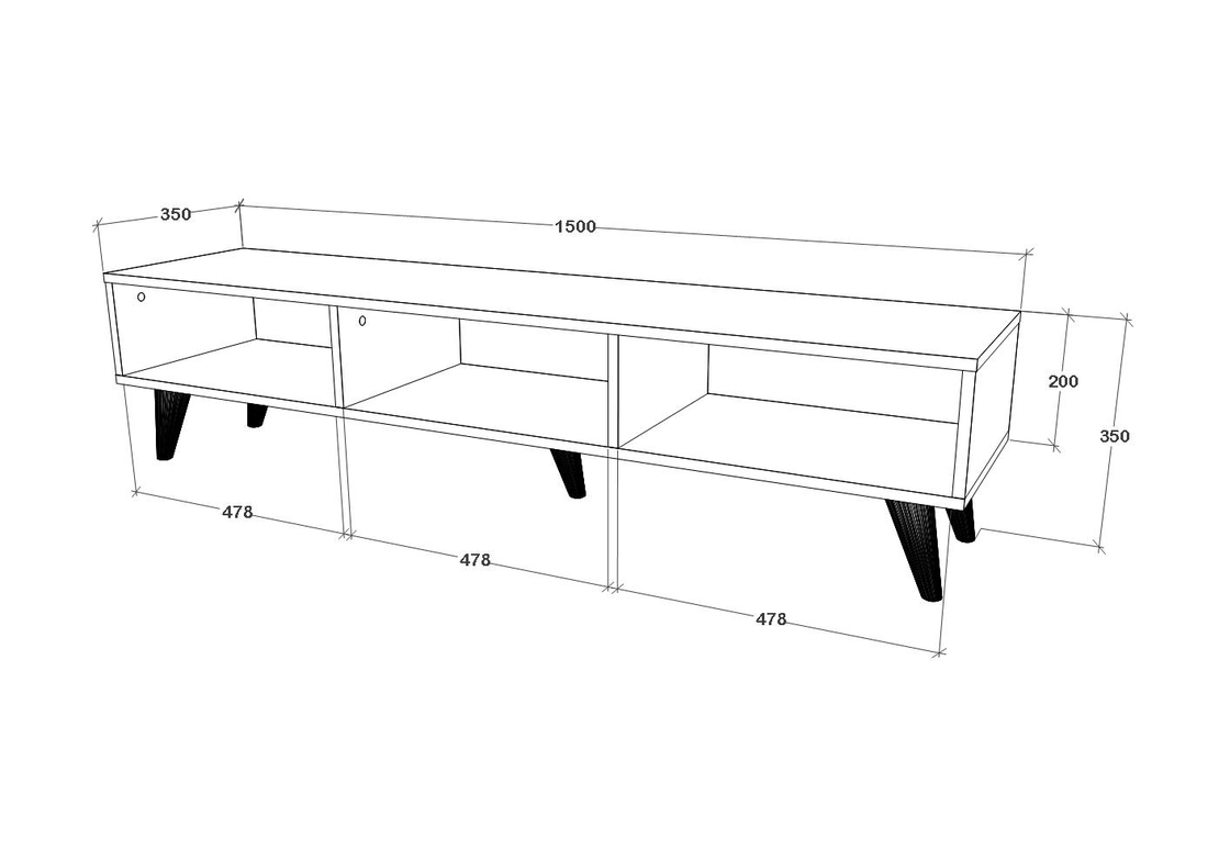 סט מזנון ושולחן לסלון דגם סביון אלון