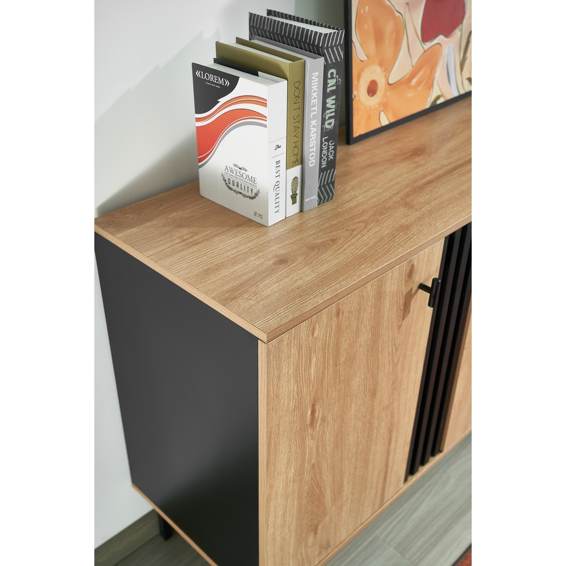 קומודה אחסון ברוחב 160 עם דלתות ומגירות דגם טורן TORREN