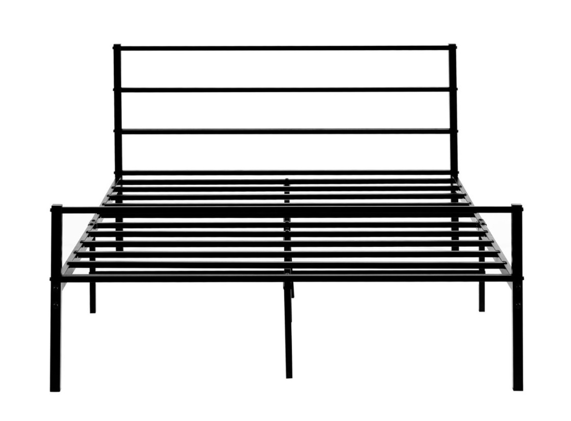 מיטה וחצי ממתכת למזרן 120×190 דגם נויה שחור