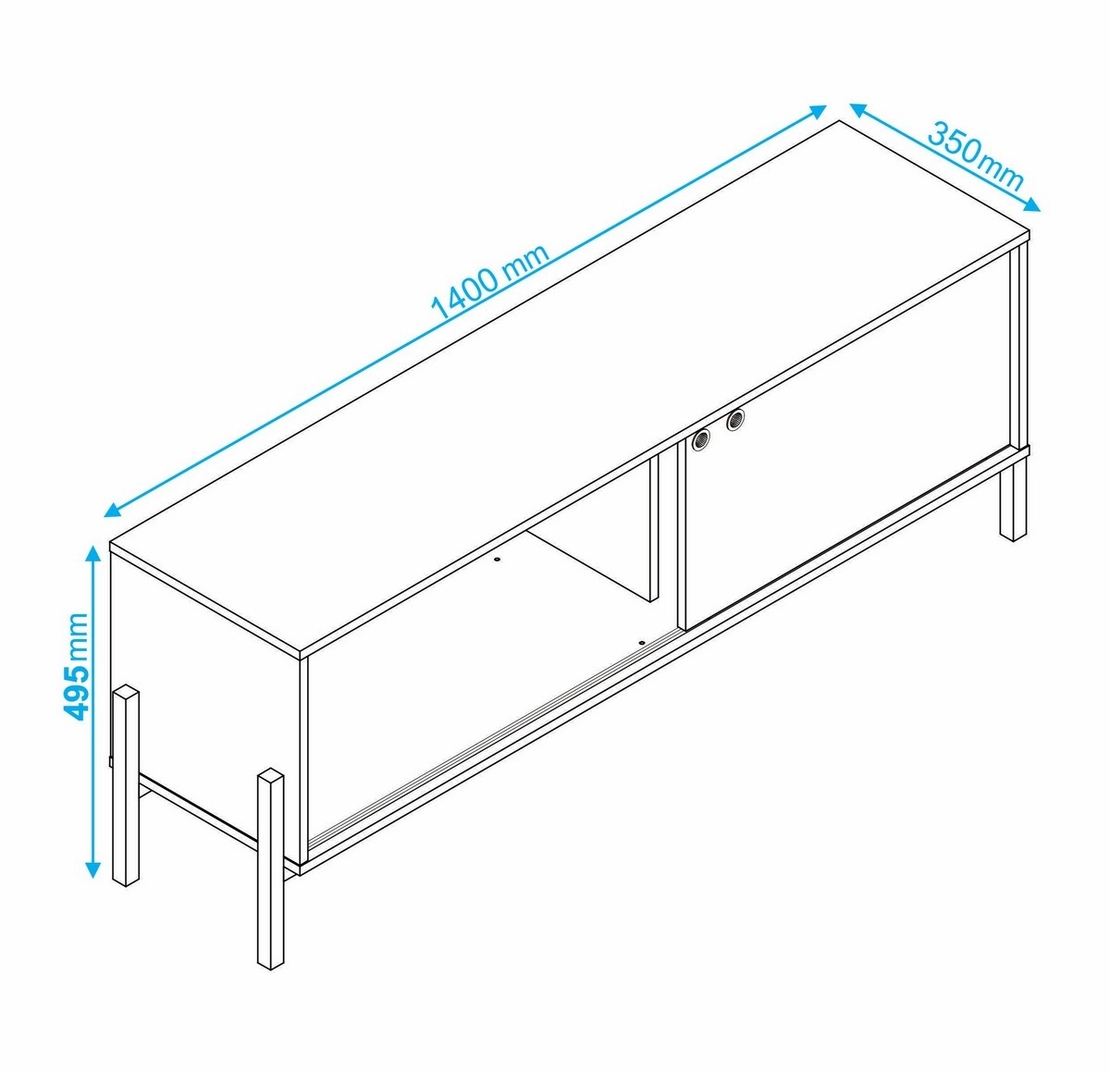 מזנון טלוויזיה רוחב 140 דגם מיסטרל MISTRAL לבן