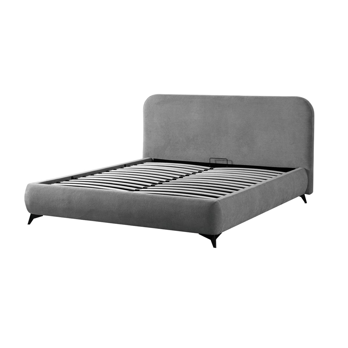 מיטה זוגית למזרן 160*200 כולל ארגז מצעים דגם הולה HOLLE אפור