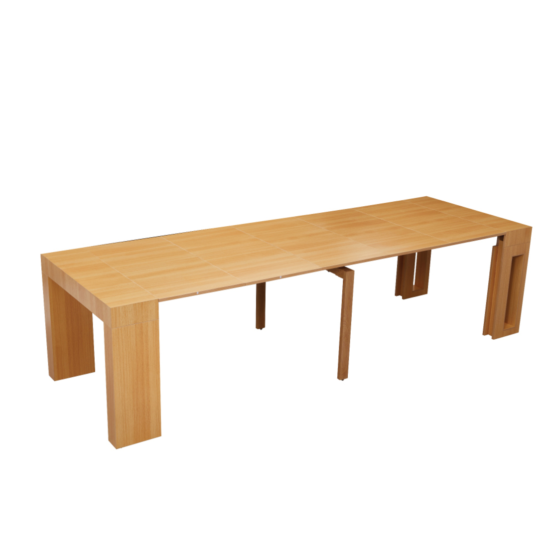 קונסולה נפתחת לפינת אוכל 3 מטר דגם הרמס Hermes עץ טבעי | מבית WOODY