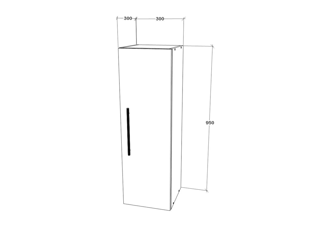 ארונית קלאפה 95/30 לתלייה לאורך או לרוחב דגם רונית RONIT אפור פחם