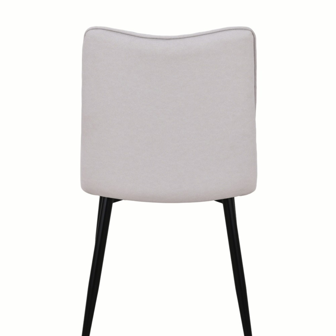 זוג כיסאות מעוצבים לפינת אוכל מרופדים בד רחיץ דגם דקל קפוצינו קרם