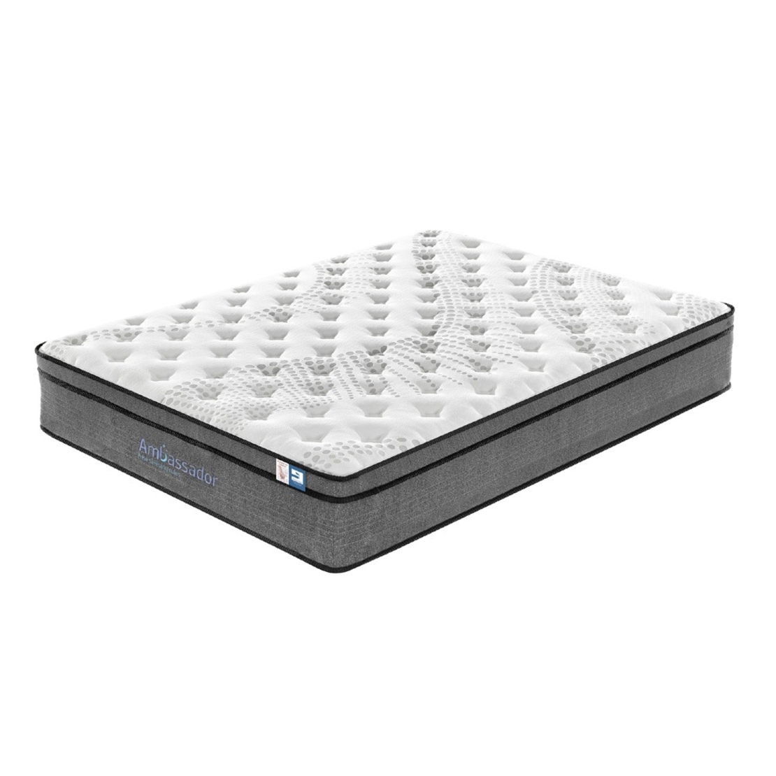 מזרן קפיצים מבודדים למיטה זוגית עם שכבת ויסקו ג'ל AMBASSADOR דגם פרו-ויסקו